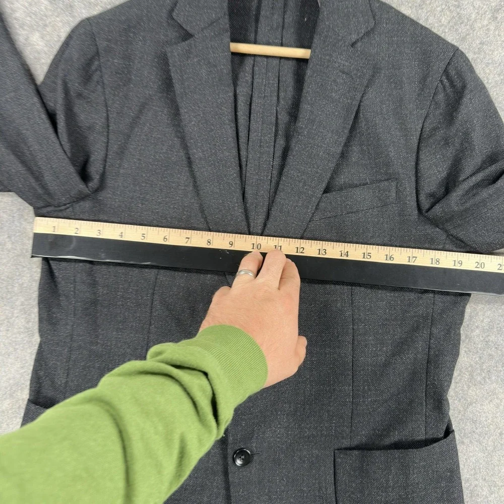 Charles Tyrwhitt Blazer Mens 40R‎ Gray Slim Fit Wool Reda Italian Fabric Jacket